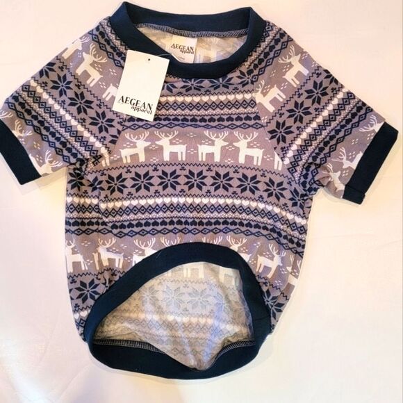 𝅺NWT Aegean apparel doc sweater Christmas theme size Large - Picture 1 of 4